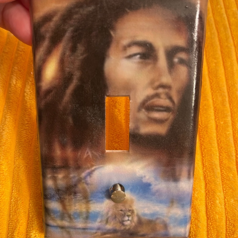 Bob Marley light switch outlet cover plate